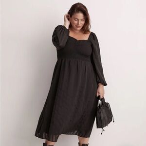 Madewell Plus Sweetheart smocked neck dress, 1x